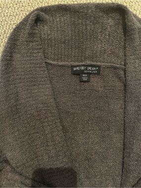 Barefoot Dreams Cozy Cardigan in Charcoal Gray